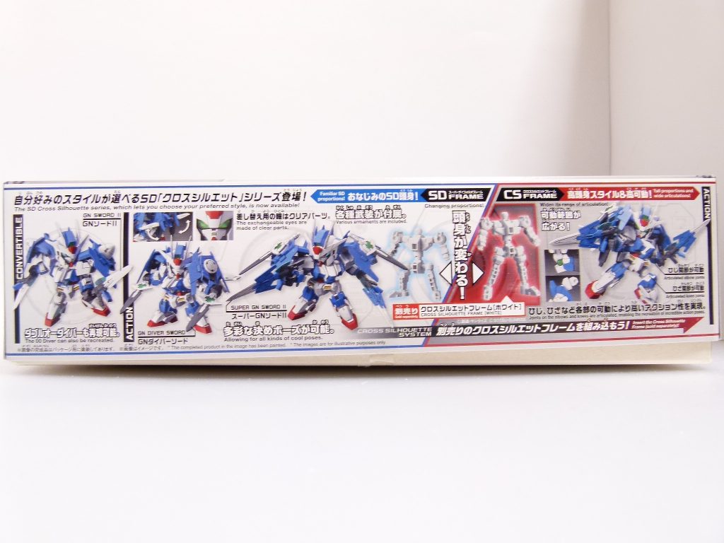 【ガンプラデータ】キット種別:SDCS(SDガンダム クロスシルエット)発売:2018年10月価格:1000円(税抜き)関連ガンプラ:HGBD ガンダムダブルオーダイバーエース(リアルガンプラの元キット)SDCS クロスシルエットフレーム(ホワイト)(等身を変えるために必要)
