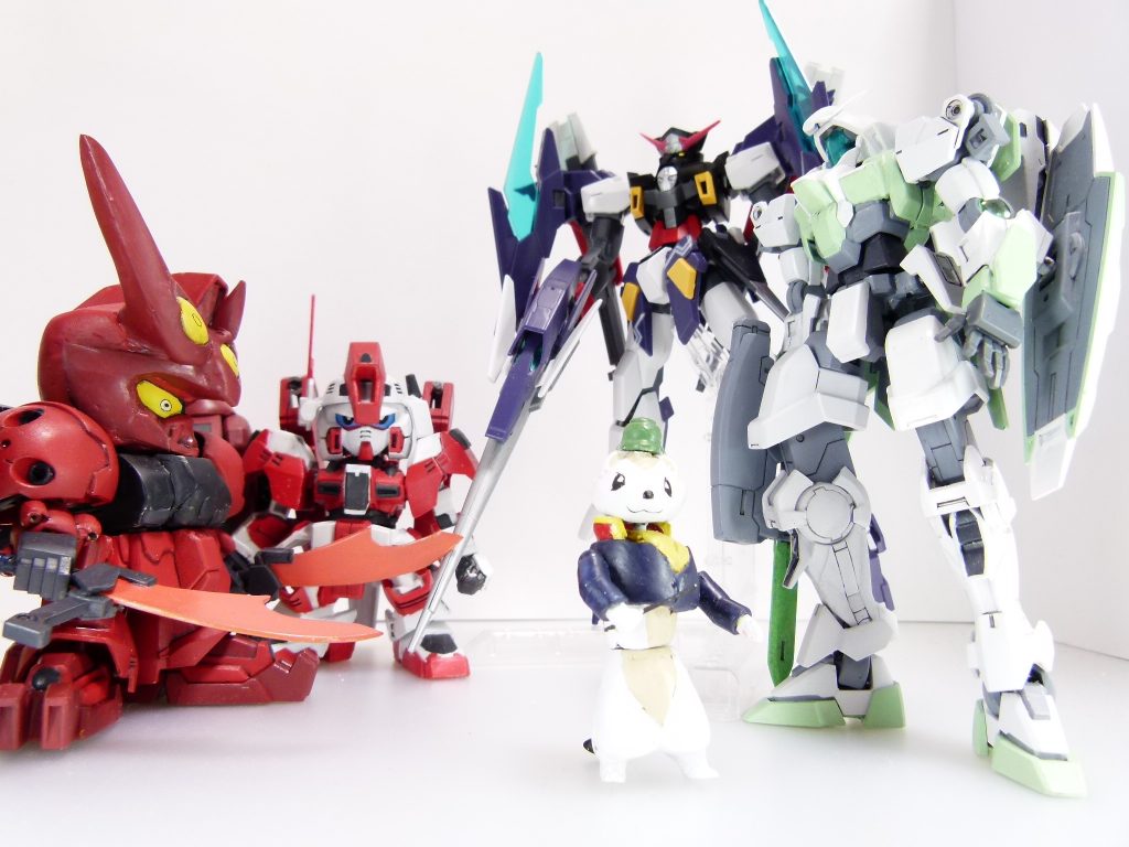 2018年を終えて･･･と言うことで、今回が2018年最後の投稿となります。今年の代表作達と。５分の４が「ビルドダイバーズ」関係･･･なんだかんだで楽しんでいた気が。１年のブランクからGUNSTAに戻って以降、ロンメル隊長製作、ガンニッパーの高評価、「ビギナーズガイド」の連載、閉鎖から再開、AGEIIトリニティのガンダムベース展示、「GBNW」連載といろいろとありました。もともと「連載」関係はGUNSTAでは異端だと思っており、「作品」ではないものを「投稿」している回も多かったのですが･･･結果的には皆様に好評頂け。見てくださった方、評価してくださった方々には感謝しています。世間のプラモデルに対する逆風は未だ強く、また新しい流れ、「作りたい」と願う人々がいる事は事実です。そんなビルダー達についてできるだけ優しく、詳しく解説や説明していきたいのと同時に、一方で更新時間も製作時間もとれない状況は続いています。羅刹あたりは１日１時間も取れない中での製作でした。この先もこのような状況は続くのでしょうが（個人的には脳内でエア・ガンプラを作る日々）･･･その点はご理解ください。