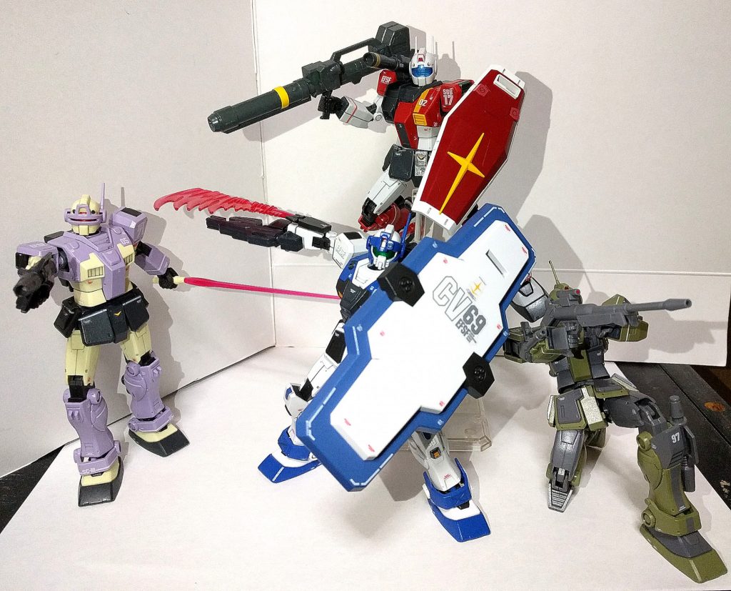 MSDジムチーム集合!
ようやくこの4機が揃いました、キット化が発表されたMSDシリーズのジムはこれで全て出ましたが今後、他のタイプの物が出るのか気になる所です
以上、ジム・キャノン(空間突撃仕様)でした