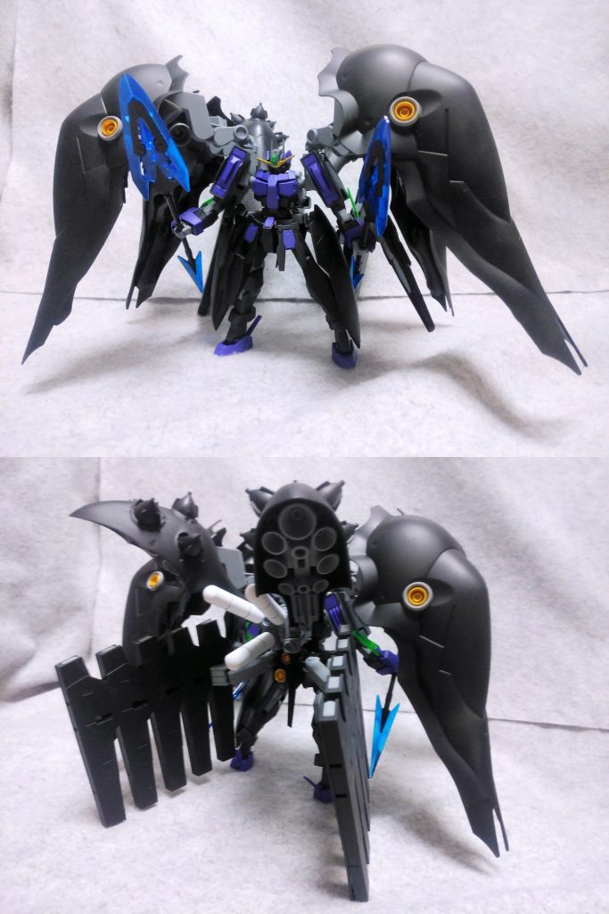 クシャトリアのバインダー他ビットの数重視で色々つけたせいでものすごい外見になりました
直立させるのも一苦労です