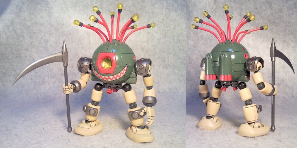 地上戦用追加装備
地上用に手足を追加し、接近戦用のヒートサイズを装備しています