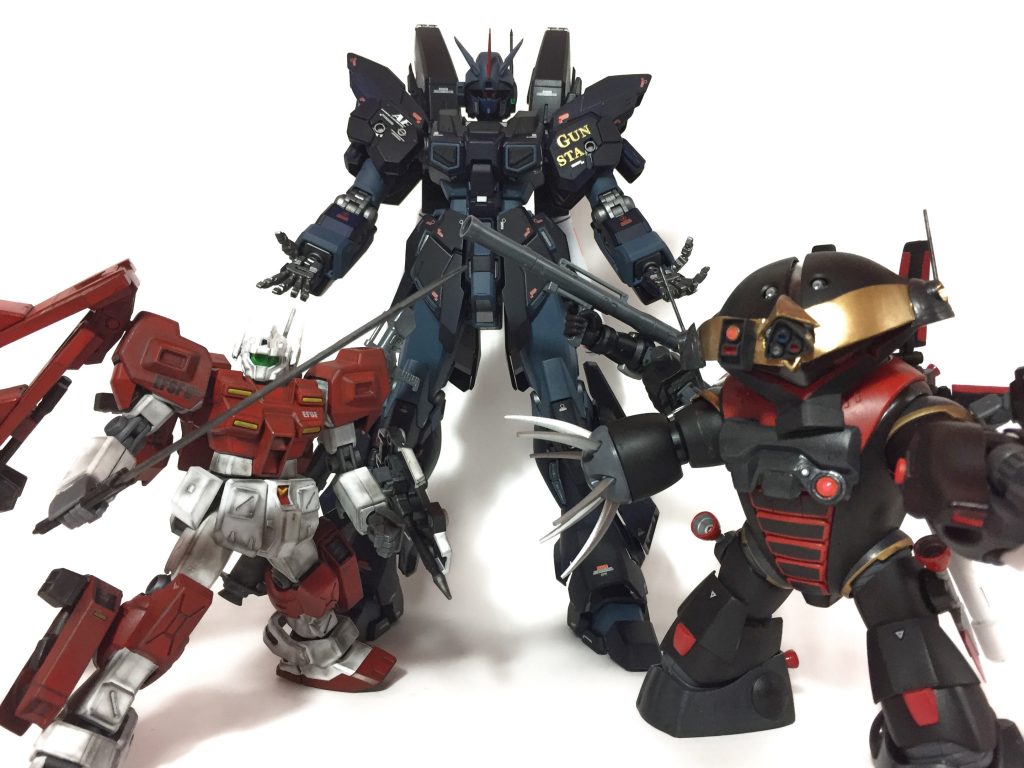 ◆アンリミテッド・ミラージュアクトWith U.C.◆
GUNSTAに登録されたガンプラを幻影として召喚し共に戦う事ができる管理者ならではのスキル。
ガンスタイン自身が宇宙世紀の機体構成である為、宇宙世紀ベースの機体を呼び出す。
GUNSTAはプロ・アマ問わずモデラー全員誰もが楽しめる楽園なのだ!
ガンスタインを前に大人しく下がればお咎めは無い。
それでもまだ抵抗するのであれば…最後の裁きが下される。