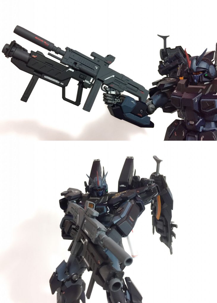 ◆専用ビームライフル◆
取り回しのいいサイズのビームライフル。
下部にはグレネードランチャーも装備しており汎用性を高めている。
**(ジェスタのビームライフルデザインが秀逸なので大好きです。グレネードランチャーを取り付けるためセカンドグリップの位置を変更しています)**