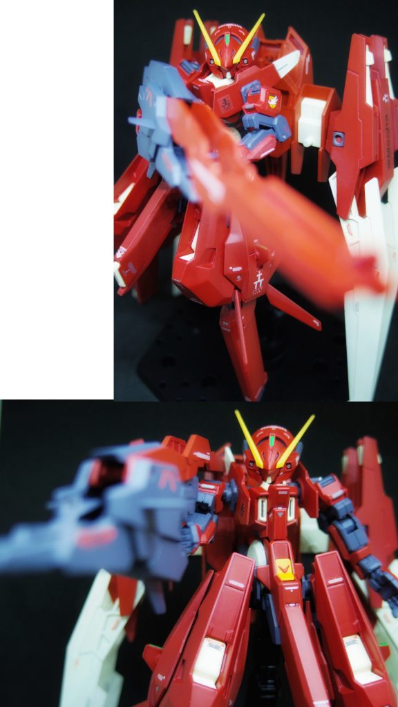 コンポジット・シールド・ブースターのようなトリッキーな攻撃はできないが、可変式のライフルを装備。