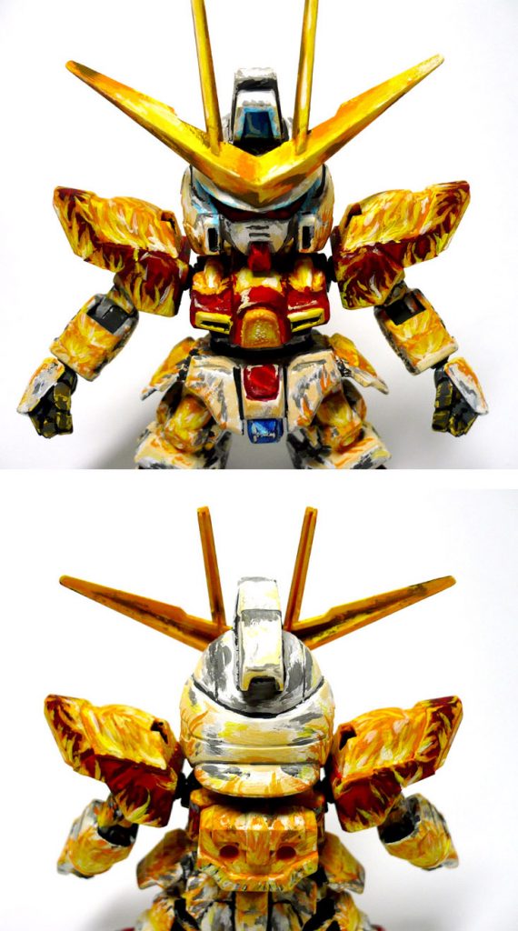 各部紹介。ややアップの画像です。
アンテナ裏は見えないと思ってあまり塗装しておりません。