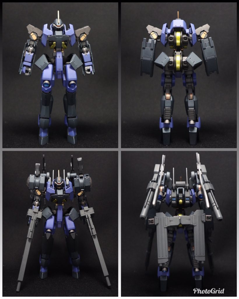 正面とバックショットのスッピンと基本武装。