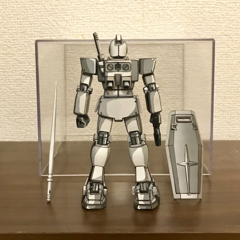 HGUC ジム モノクロイラスト風塗装–3枚目/制作者：ソネ