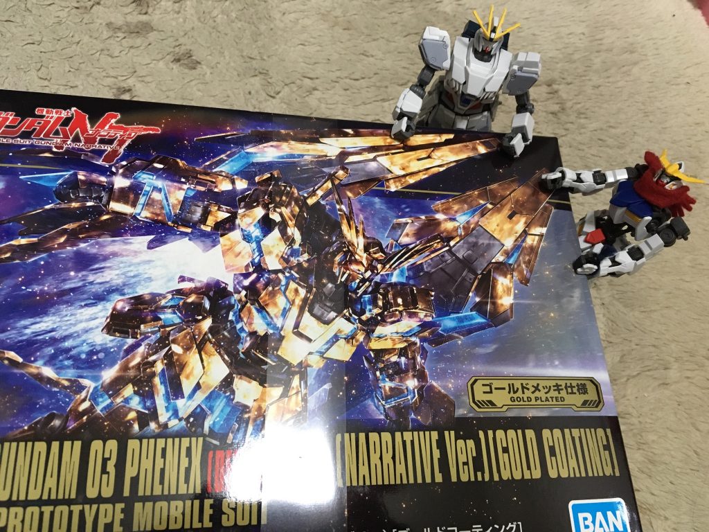 そのまま友人宅に泊まって、朝からフェネクスちゃんを組むことに…
ナラティブくんも早く会いたがっている模様 待っててね!
午前中から組み始めたが果たして…