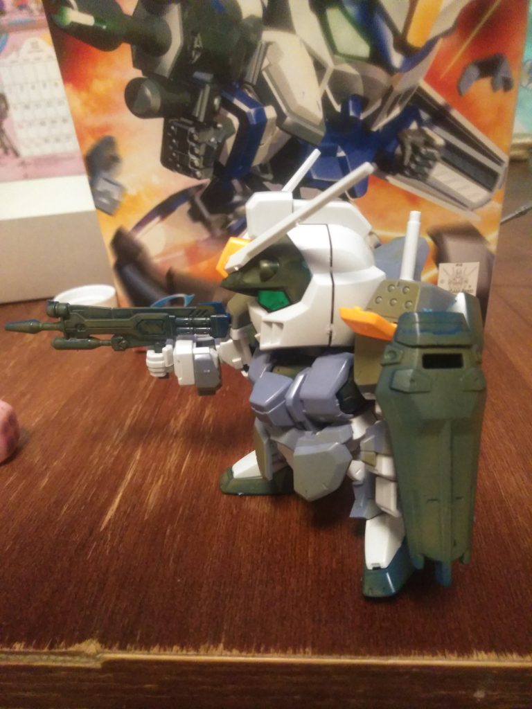 箱と同じようなポーズ