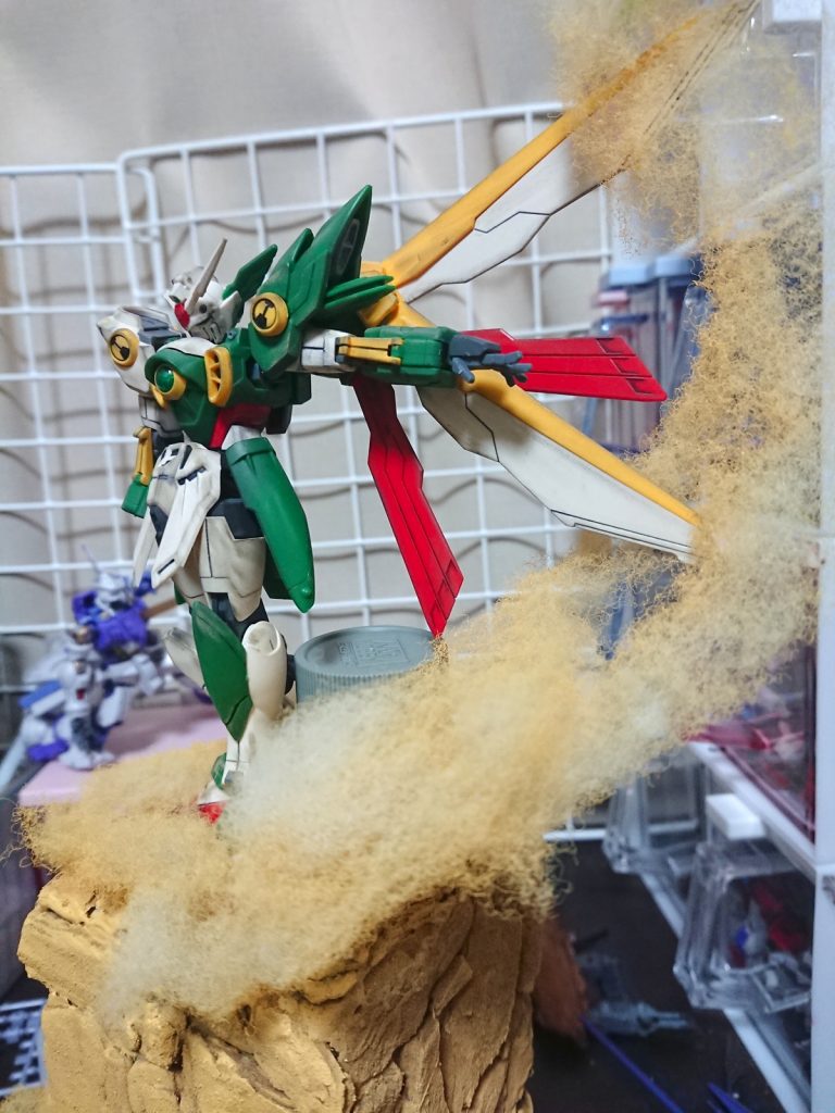 作成途中に良い感じに撮れた写真で終わります。ご覧いただきありがとうございました