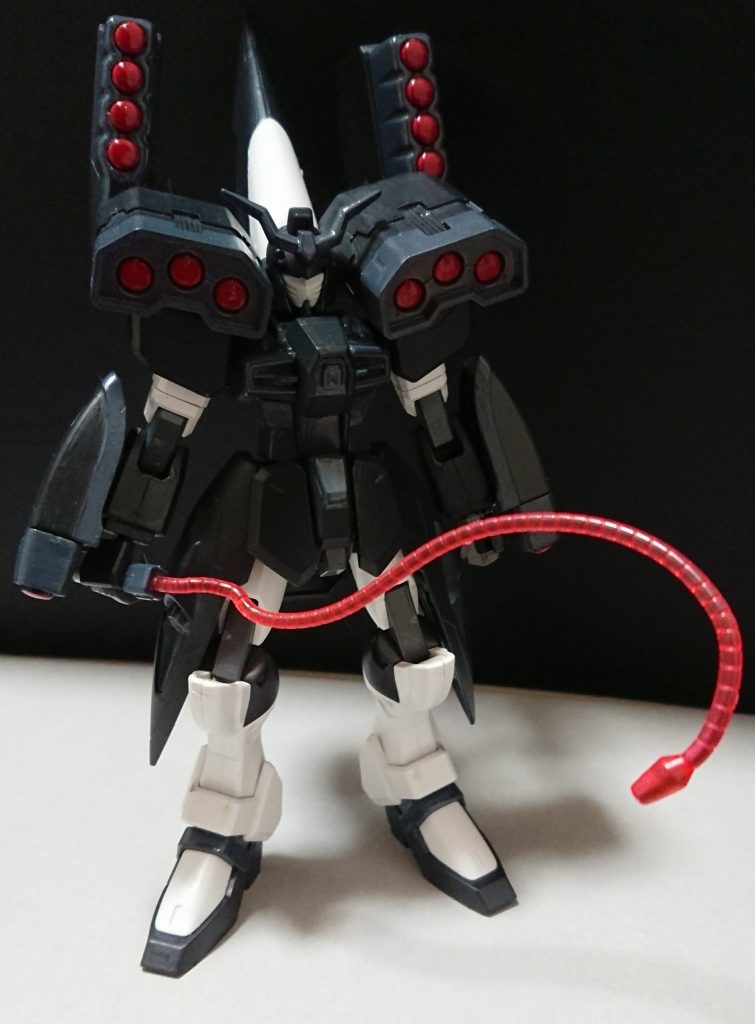 レッドインパルスという機体の操縦者を宿敵と考えていたが会わぬ内に互いが機体と共に成長し数年後に和解する。

戦果...。
多数のMS撃破。
レッドインパルス(GUNSTAに投稿済み)を中破。
グレイズ・ガン(GUNSTAに投稿済み)を大破させる。
スピューラ・チェイズ(GUNSTAに投稿予定)を１機中破 ２機撃破。
不正なコロニーレーザーの破壊に貢献。
???の撃破に貢献。

初めてスピューラ・チェイズと遭遇した時の戦闘で大破する。
ティエレンの改修機(GUNSTAに投稿予定)と交戦、大破する。