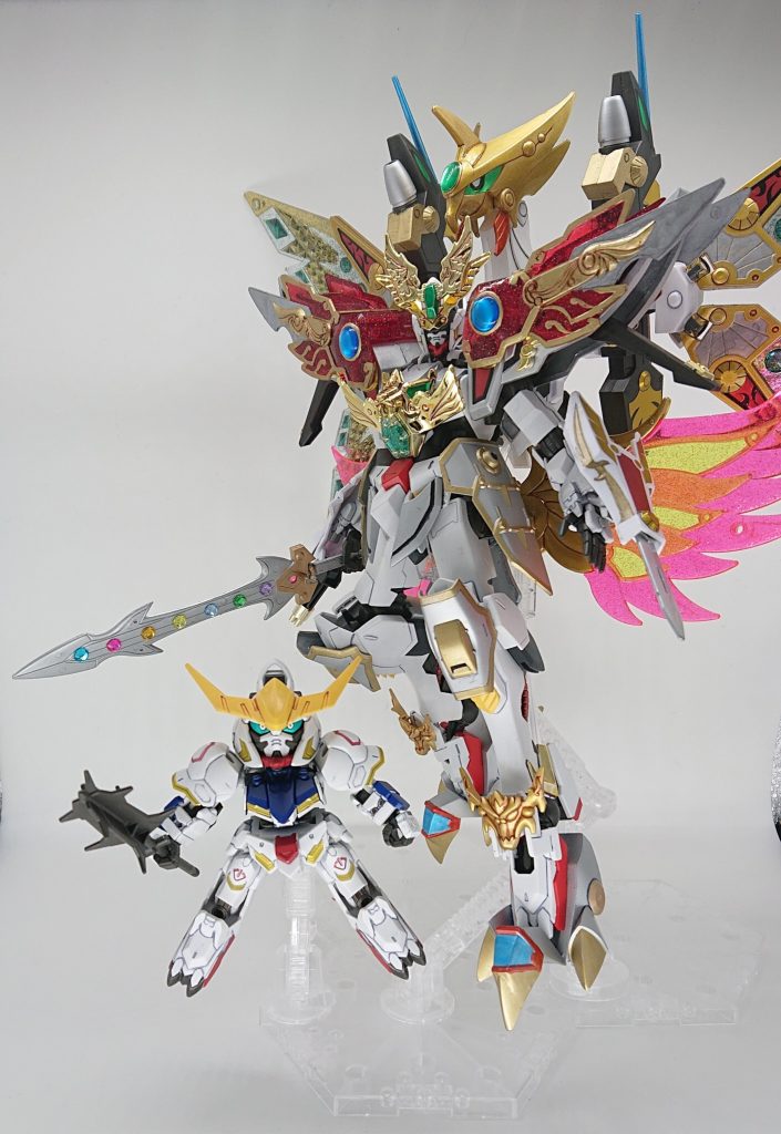 【ポーズ4】
SDコンで作ったバルバトスと一緒に。
さすが1/100、大満足なボリューム\(^^)/