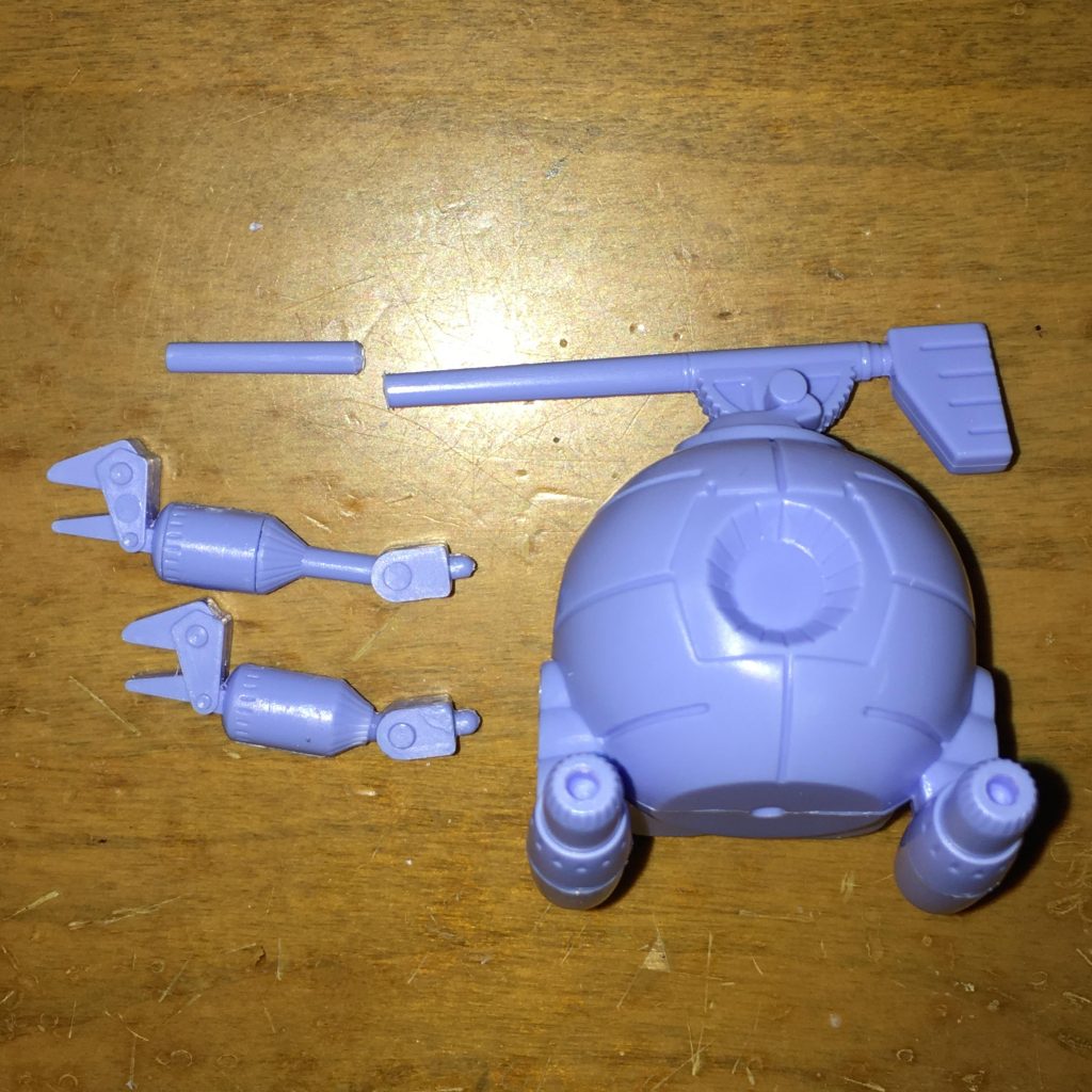 詰めた砲身と、詰める前後のアームです。