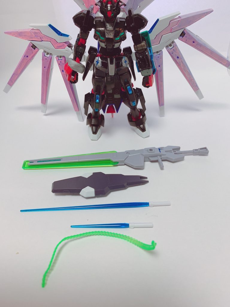 武装
ビームサーベル
対艦ビームライフル(ソードモードに変形可)
シールド
ビームワイヤー
フィンファンネル
クロー
頭部バルカン