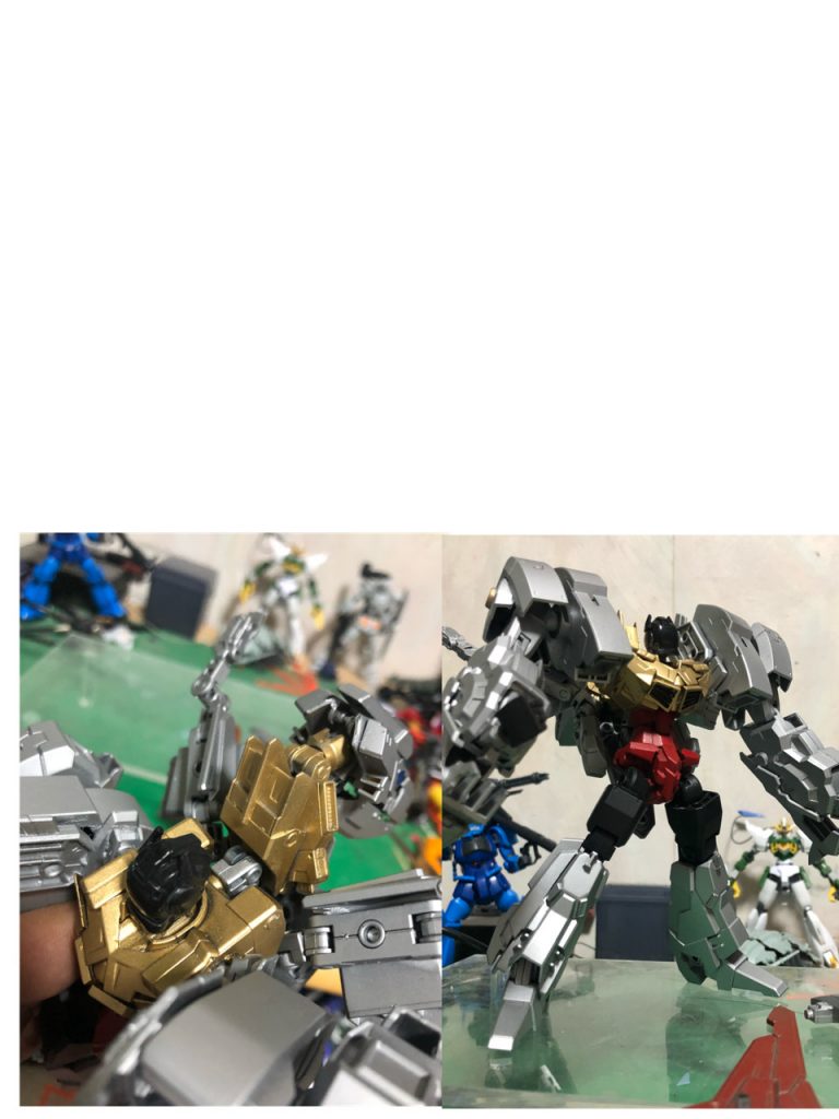 首のパーツを回転
各部四肢の位置を調整して頭を回転させれば