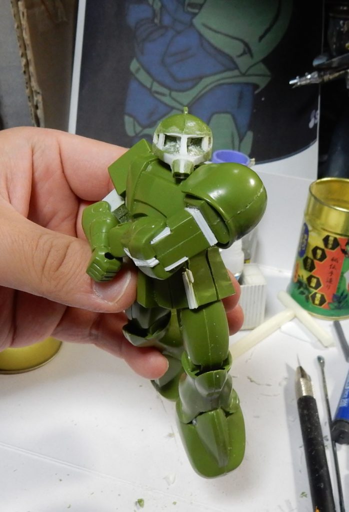 旧1/144旧ザク 70年代アニメ塗りイラスト風–4枚目/制作者：今日