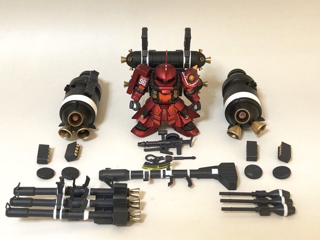 全装備品!
コミック設定なので、ビームバズーカは無しです〜。