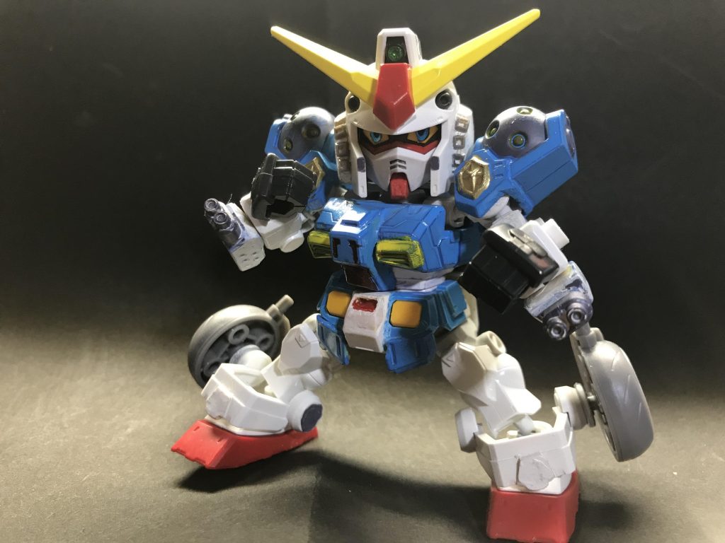フロント。クロスシルエットフレームのおかげでぐりぐり動かせます。キャプテンにはモーションキャプチャーの都合か肘や膝が確認できたため相性がよさそうだなと思い選択しました。