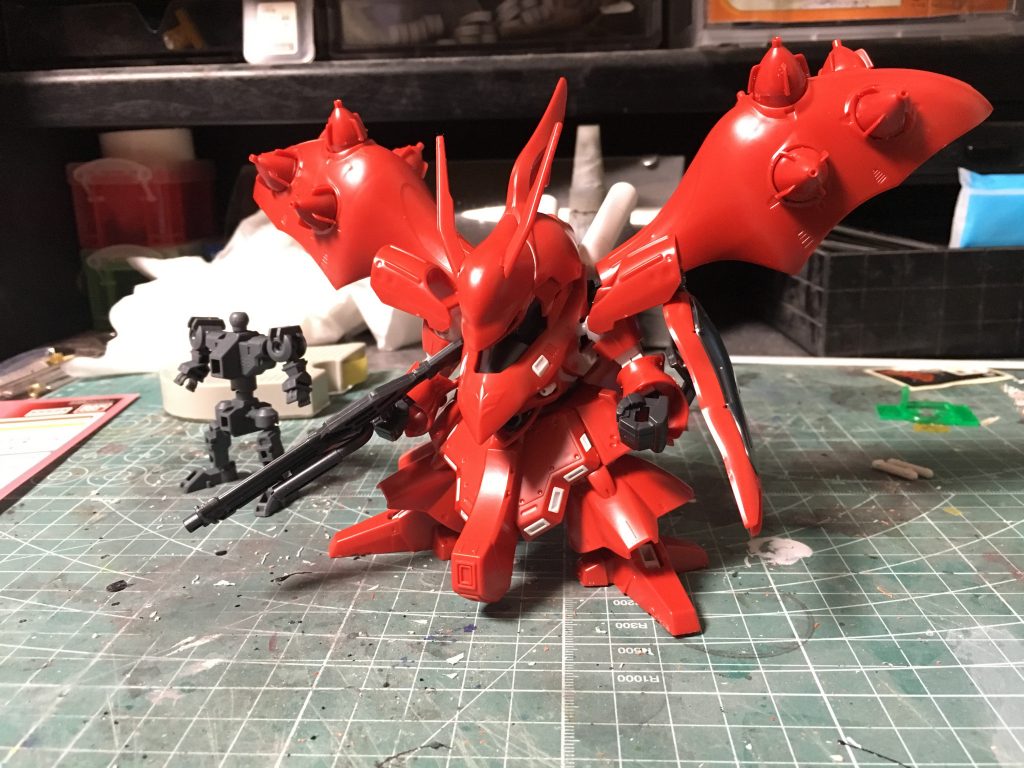 素組みに別売りのCSフレームをつけた状態。今みるとこのままでも結構カッコ良かったですね。