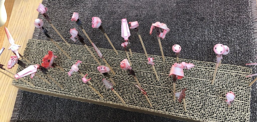 白グラデとパール