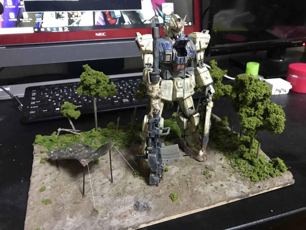 初ジオラマ 陸戦型ガンダム–2枚目/制作者：フルコウ