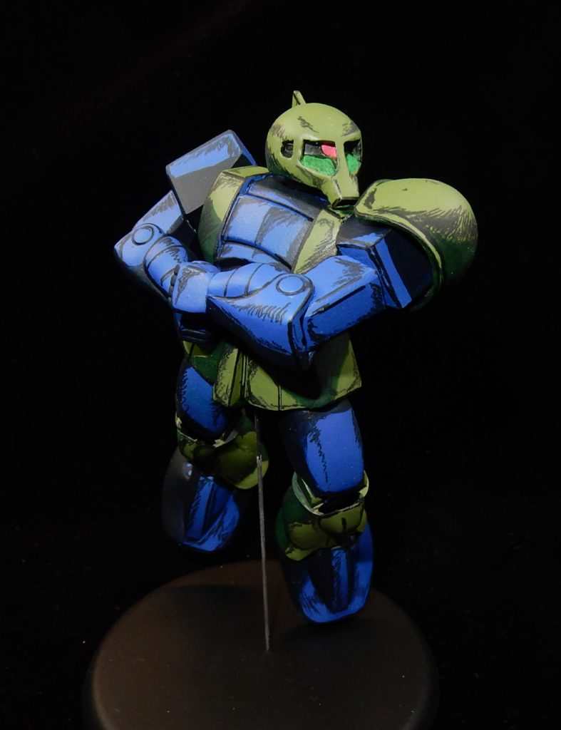 旧1/144旧ザク 70年代アニメ塗りイラスト風–4枚目/制作者：今日