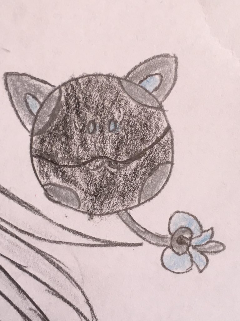 私が描いたイラストを元に尻尾を作ってみました。(ちょっと雑ですけど…)