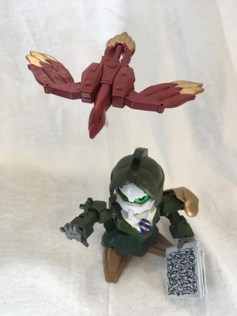 羽の接続を磁石にしたので、
爆凰機になるギミックは健在