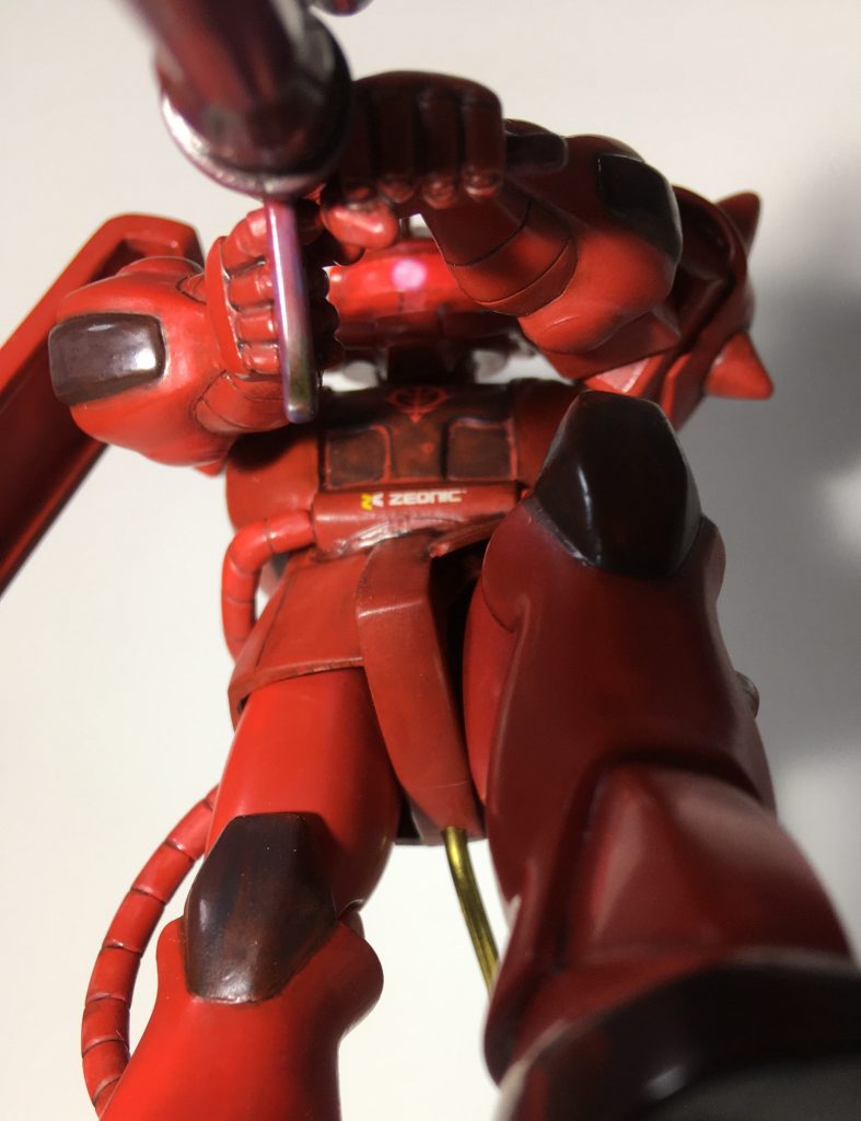 モノアイ部安彦風塗装。これが光って見えるベストショット\('ω')/