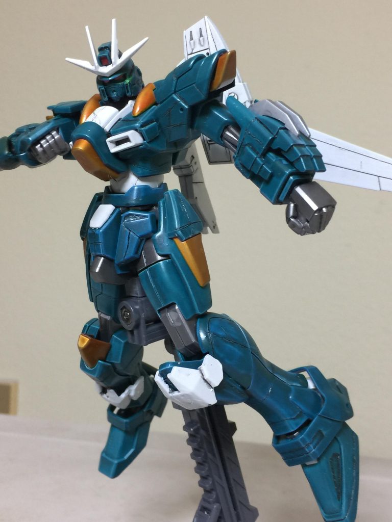 ガンダム・ガイバーⅠ
左斜め アピールショット
スジボリ堂のスジボリ工具を
初めて使用しました。
こちらの方が スミ入れが やりやすいくて
クオリティが高くなりました。
(自画自賛)