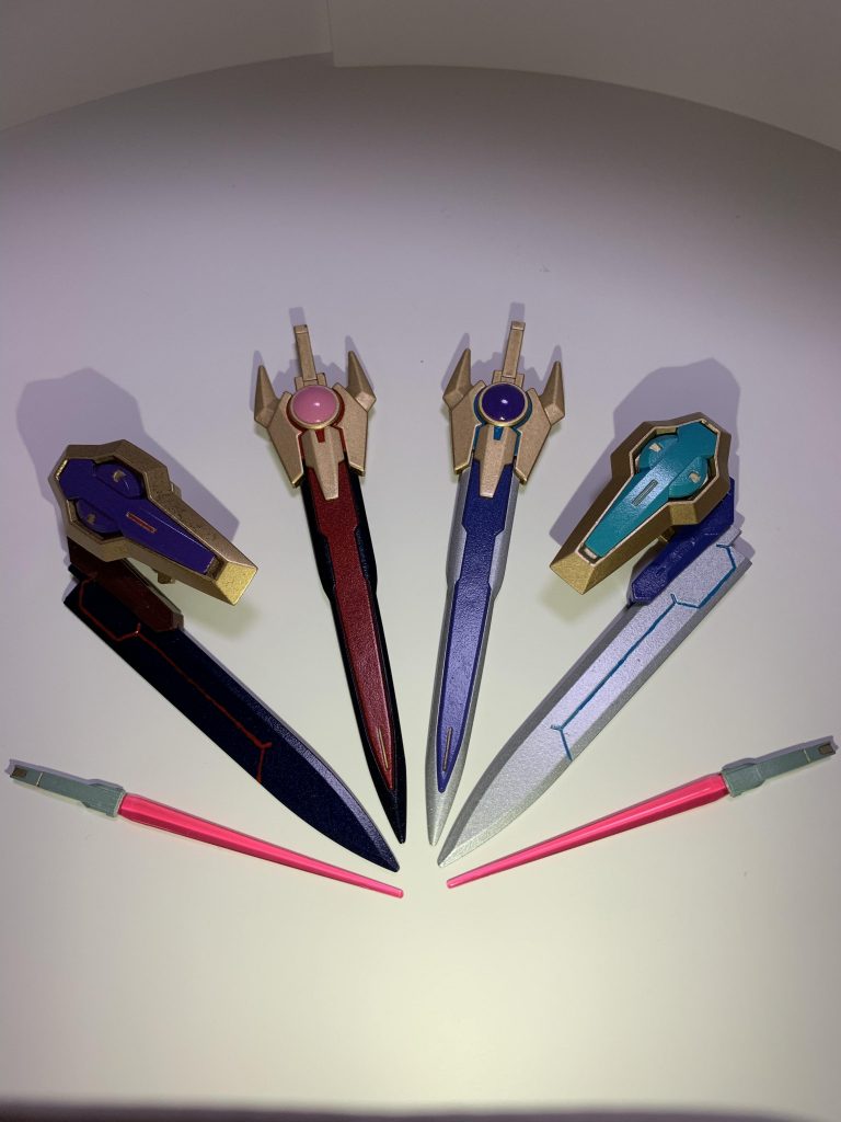 武装
GNソード両手持ち
GNビームサーベル×2
プロミネンスブレイドを実体剣として使用×2
中距離から牽制し、近距離特化なエクシアをイメージをしたため、武装は雑に投棄しながらの戦いになります。