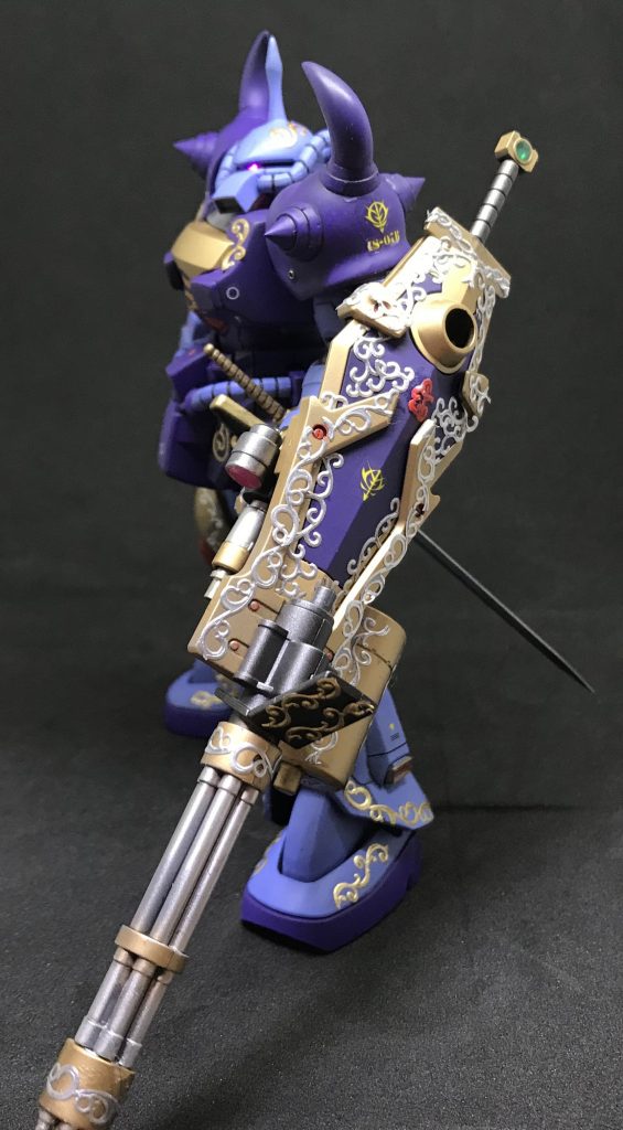 ガトリングシールド装備、エングレービングでかなり派手になりました。