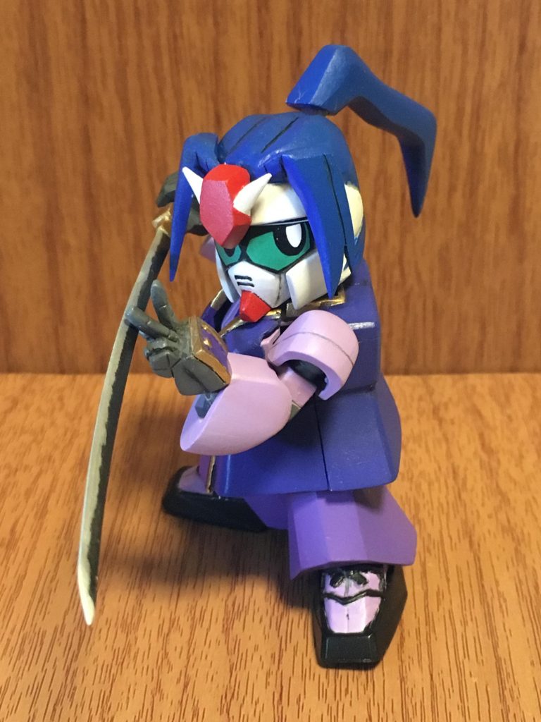 秘剣燕返し！

騎士ガンダムの表情付き手を使って
刀を構えられるようにしました