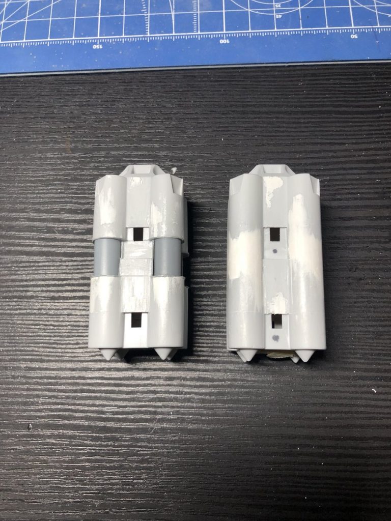 腕のパイプを置き換えたので足のブースターもパイプを仕込むことに。。。計画性の無さに反省。