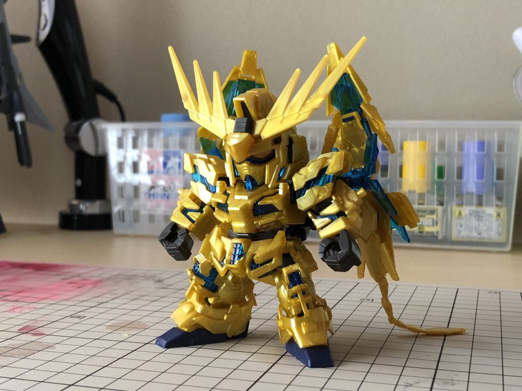 こちらが元キット！素晴らしいプロポーションです
本体の改修点は
・CSフレームに変更
・アームドアーマー接続部をHGアイズガンダムのバインダー基部に変更
・ハンドパーツはビルドナックルに変更