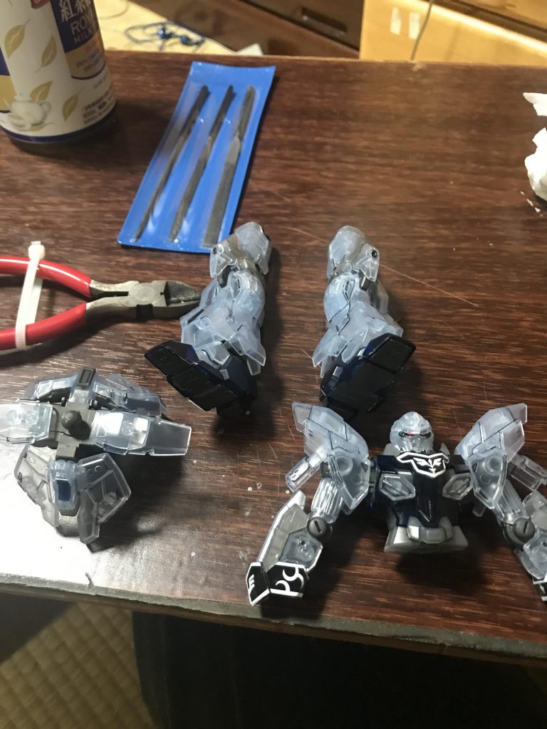 各部分を仕上げた状態