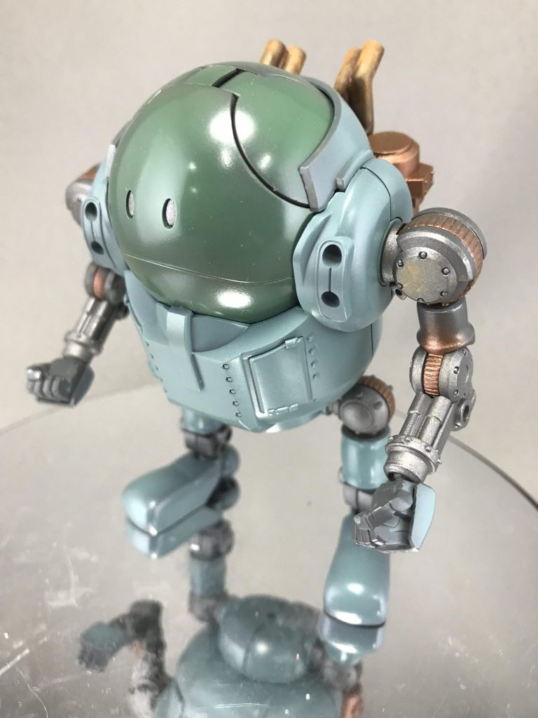 まだテカテカです。