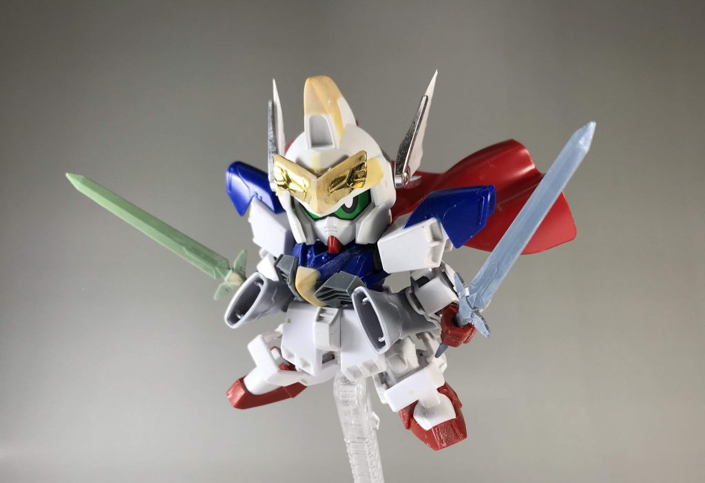 細部パーツは1/144キットから流用
肩腰脛→旧キットGP03(0083)
胸部→ハイペリオン(SEED)
剣→ジン(SEED)