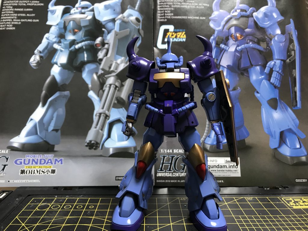 基本塗装完了後、エングレービング前。