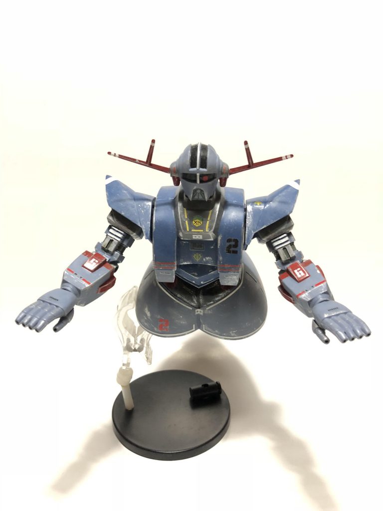 「見える！私にも見えるぞ‼︎」
 
って事で脚パージ‼︎
 
着脱式なんです☆
普通ジオング出来上がり。