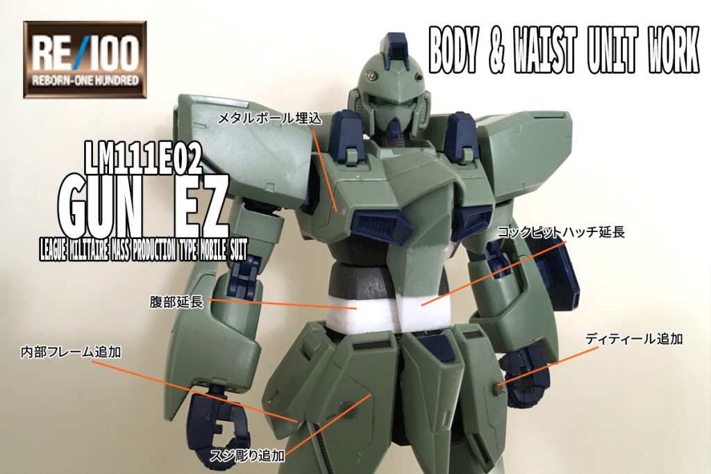 胸部・腰部改造箇所