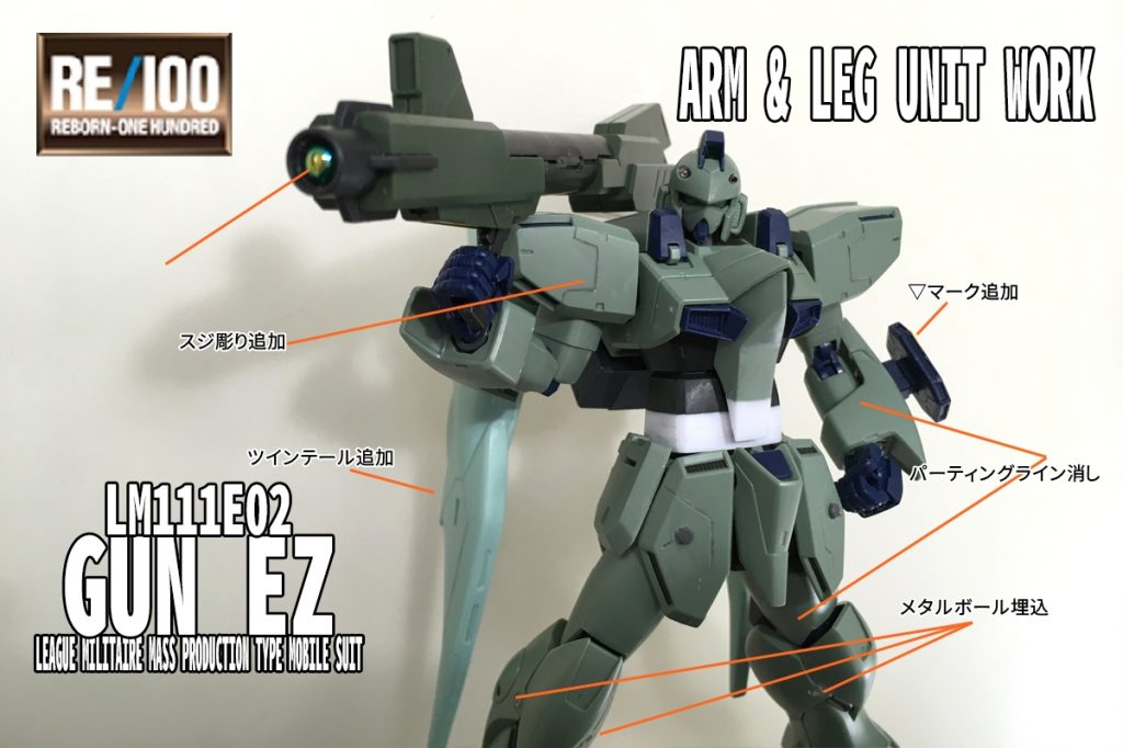 腕部・脚部・その他改造箇所