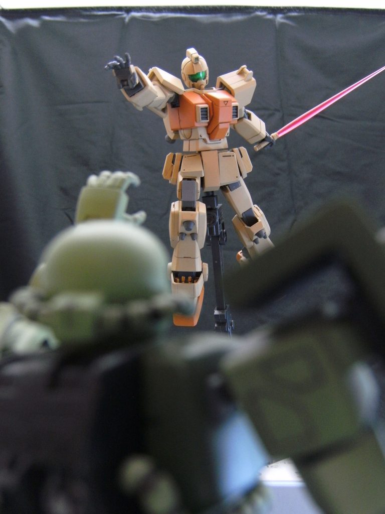 更に[010]MS-06J ザクⅡJ型を使用して戦闘シーンっぽく撮影。