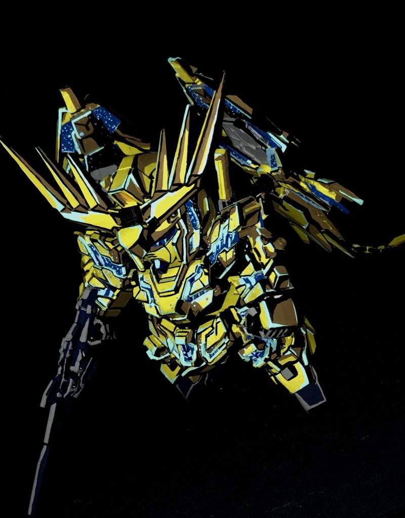 SDクロスシルエット フェネクス アニメイラスト風模型–4枚目/制作者：@j_gunaka