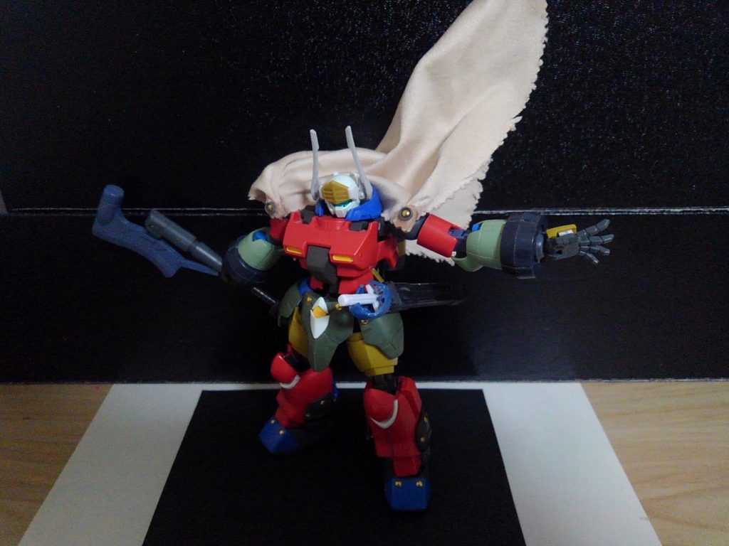 マントは眼鏡拭きです。色は染めQで染めました。