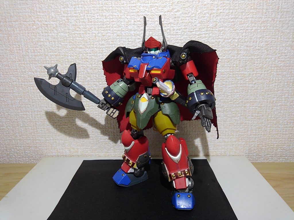 塗装前。青いパーツがちらちら。
ヴィーゲの足が腕に。