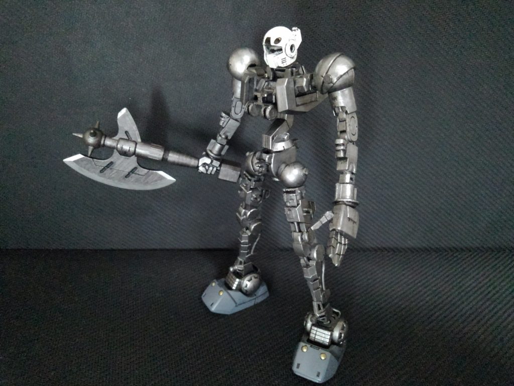 ヴァルキュリアフレームは、擦ると光塗装でビカビカに。