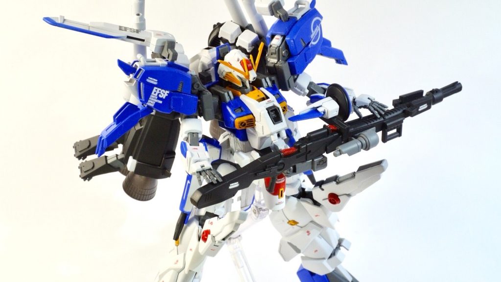 ビームスマートガンについてはフック状のパーツを銃口付近に追加したり、コードのようなパーツをレドーム基部付近に追加したりしました。武装はそれほどいじってません。これもやはり塗り分けが一番苦労しました。