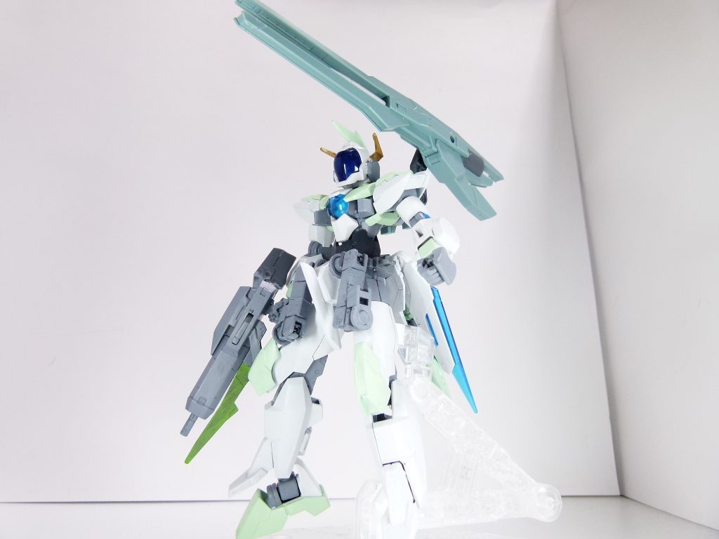 GNヴィンテージの運用テスト：フォース・「アルケミスト」のフォースネスト近辺。一般向けに完成されたHWSユニットは、完成を目前に控えたアルザスの新ガンプラでもそのテストが行われた。【次回予告予定】お待たせしました。アルザスの新ガンプラ・GNヴィンテージがその全貌を現します。現在はまだ塗装中、武装など一部が塗られておらずスミ入れもまだです。完成次第。