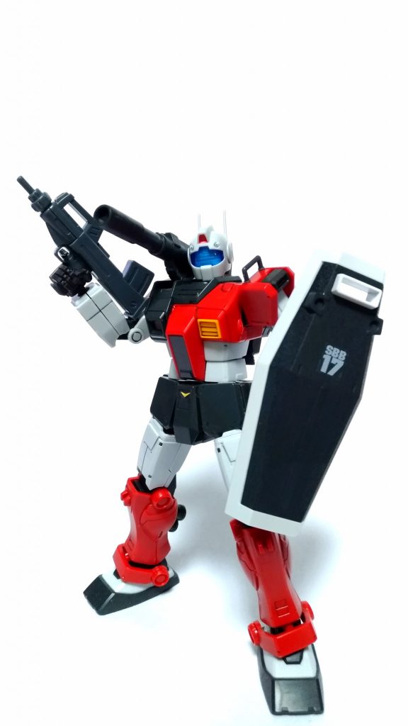 オリジン系統のキットということもあり、スミ入れを軽くしただけでもかなりのディティール！！
やっぱジムキャはかっけえなぁ